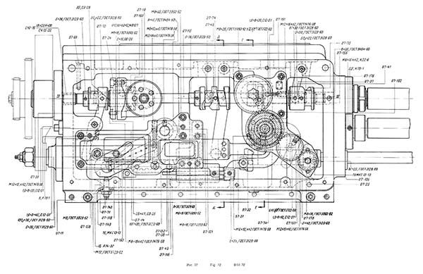 Коробка подач токарно-гвинторізного верстата 1К62